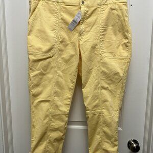 White House Black Market Yellow Capris